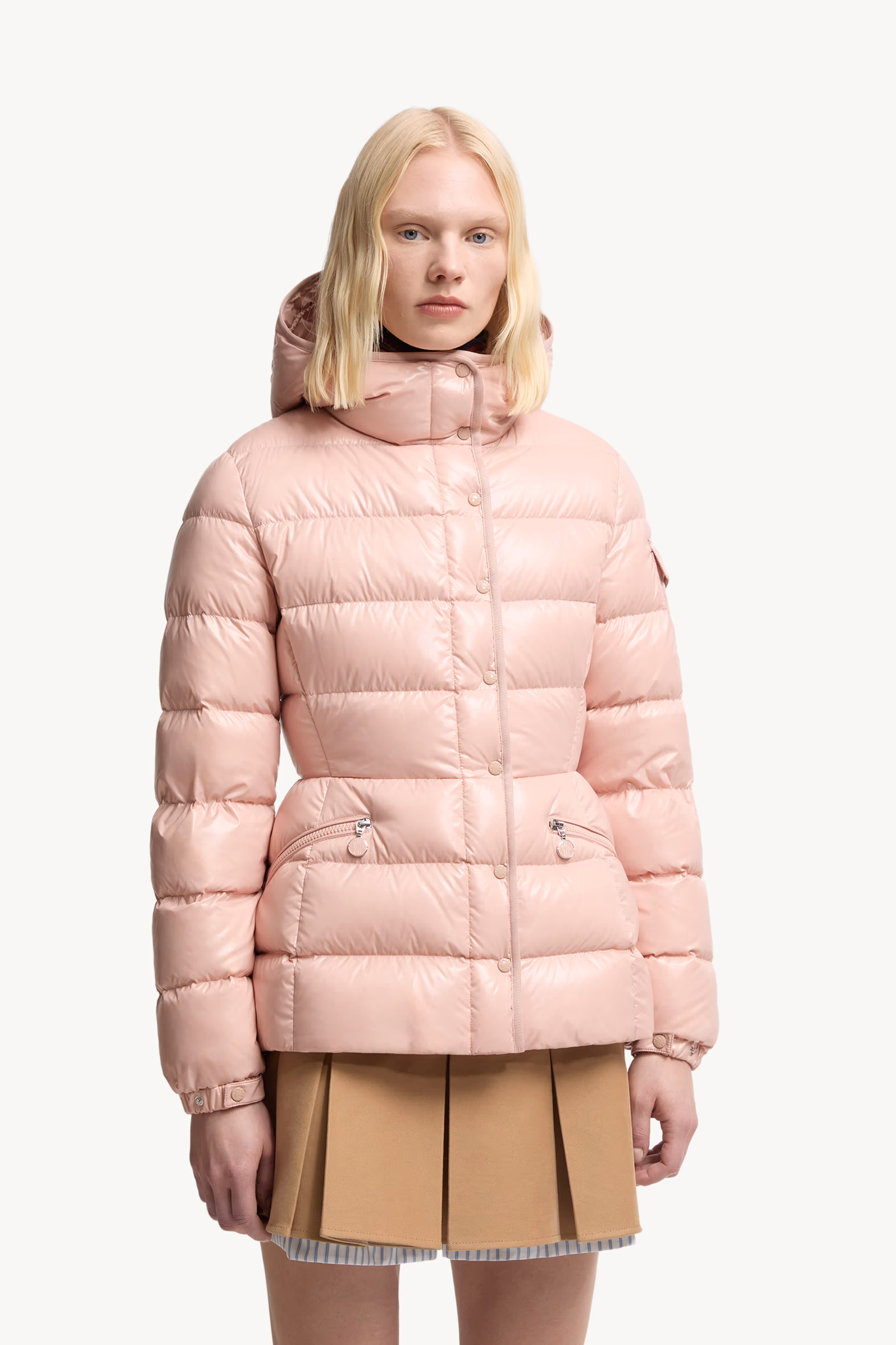Barante Hooded Short Down Jacket Women Pink Moncler 3